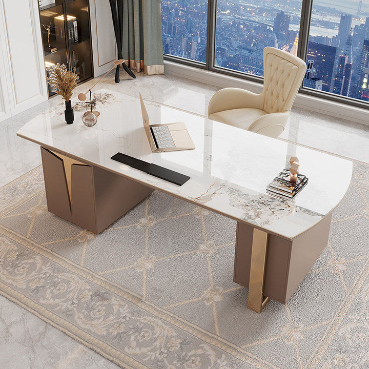 Imola Khaki Slate Desk 55.12"D