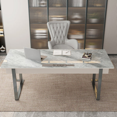 Imola Silver Slate Desk 55.12"D
