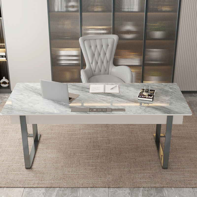 Imola Silver Slate Desk 55.12"D