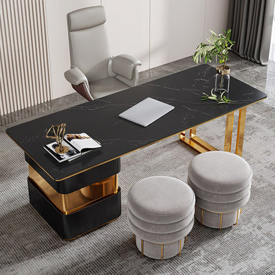 Itri Black Slate Desk 55.12"D