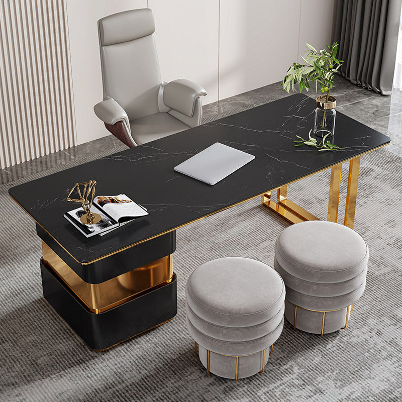 Itri Black Slate Desk 55.12"D