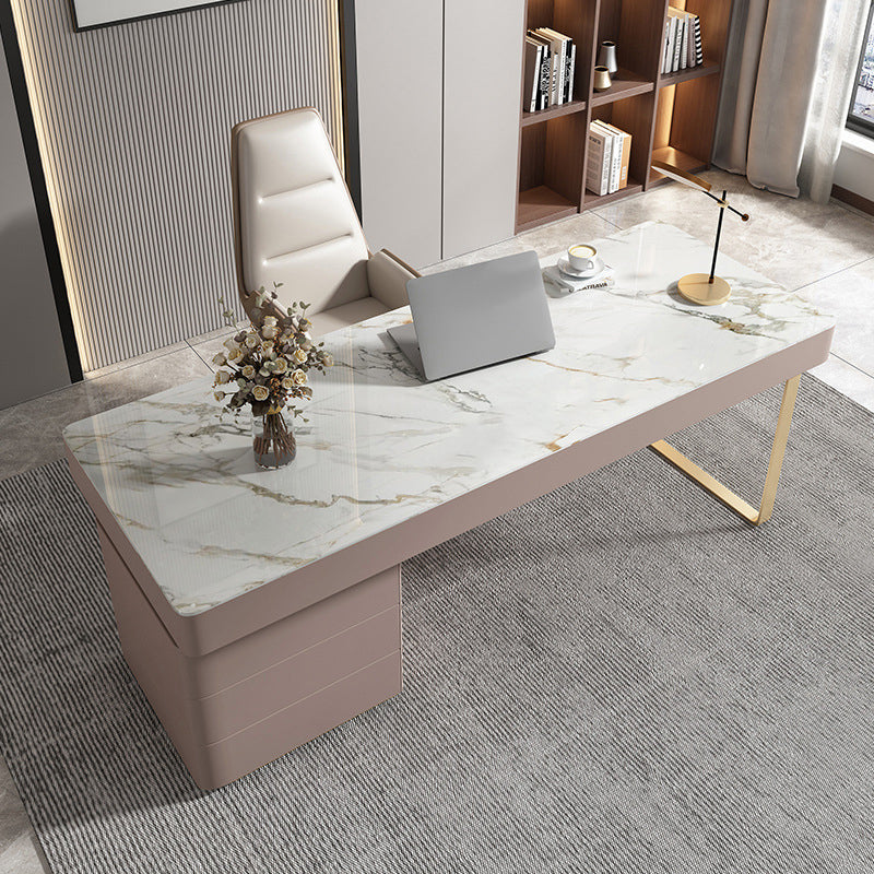 Caltanissett White Slate Desk 55.12"D