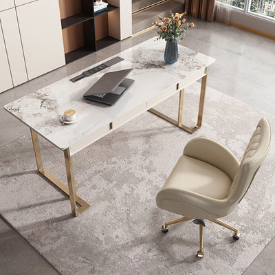 Imola Silver Slate Desk 55.12"D