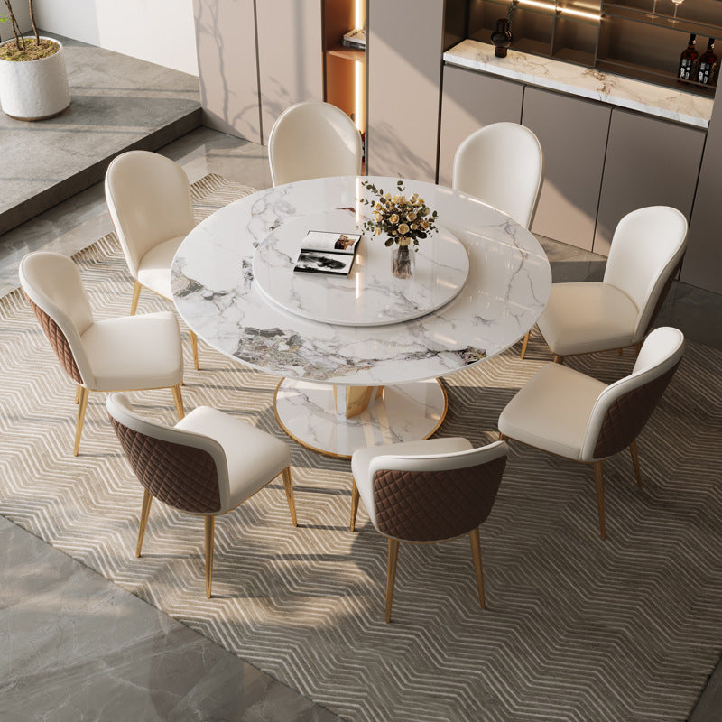Cervia White Slate Dining Table 51.18"D