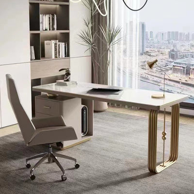 Cefalu White Slate Desk 55.12"D