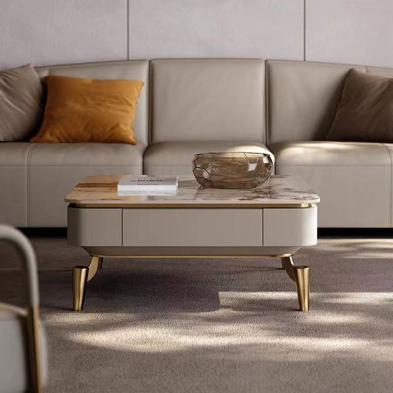 Liguria White Slate Coffee Table 43.31"D