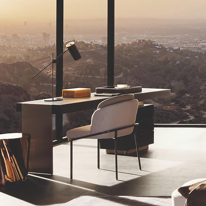 Viareggio Black Solid Wood Desk 62.99"D