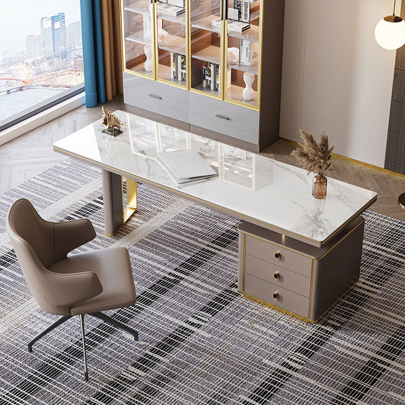 Faenza Titanium Design Desk 55.11"D