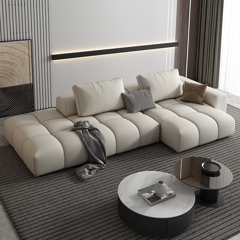 Saronno Grey Technology Cloth Sectional 82.67"D+68.9"D