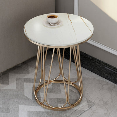 Bergamo Black Slate Side Table 19.68"D