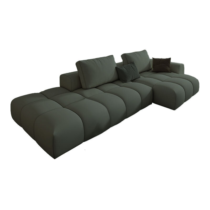 Saronno Grey Technology Cloth Sectional 82.67"D+68.9"D