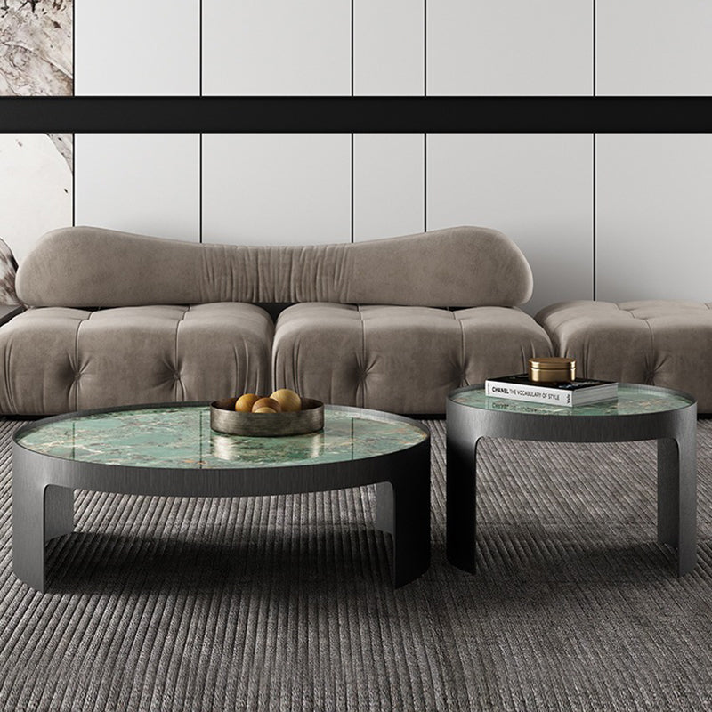 Bergamo Emerald Slate Tea Table 17.72"D