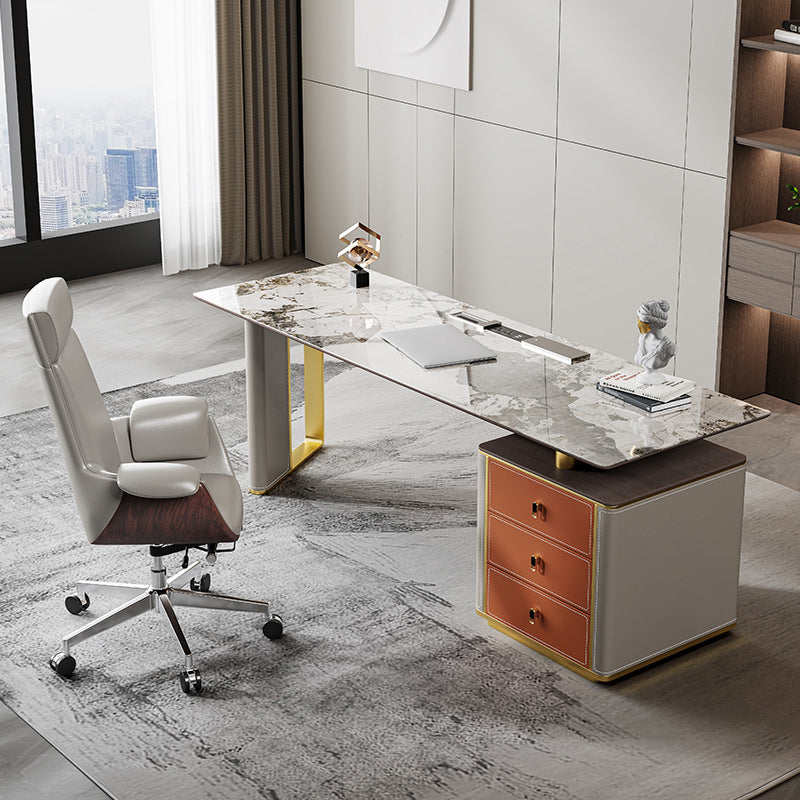 Imola Orange Slate Desk 55.12"D