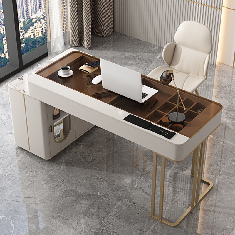 Ivrea White Slate Desk 47.24"D