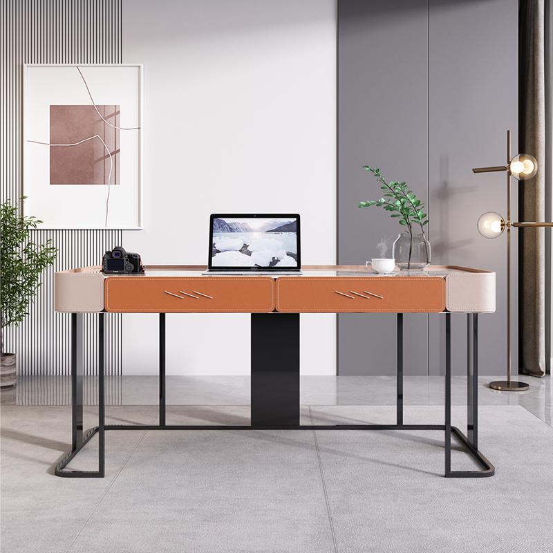 Imola Orange Slate Desk 47.24"D