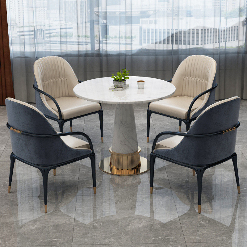 Oristano Leather Dining Chairs 22.44"D (with 2 chairs)