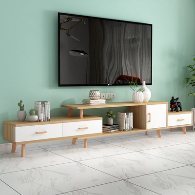 Arona White Solid Wood TV Stand 70.86''D