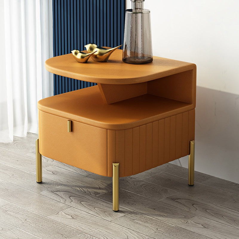 Capri Orange Solid Wood Nightstands 19.68&