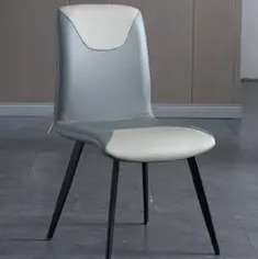 Lampedusa Blue PU Leather Dining Chair 23.62"D (with 2 chairs)