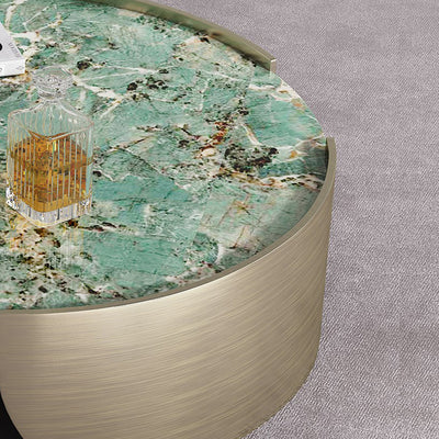 Bergamo Emerald Slate Tea Table 17.72"D