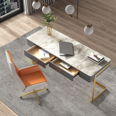 Gela Gold MDF Desk 47.24"D