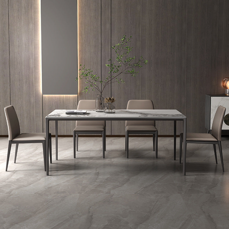Dueville White Slate Dining Table 55.12"D