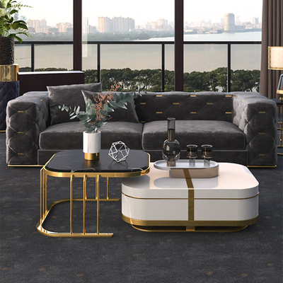 Trieste Slate Coffee Tables 41.34"D+27.56"D