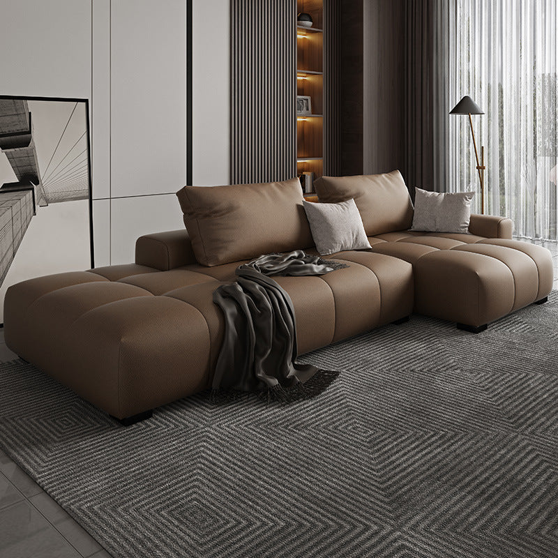 Saronno Grey Technology Cloth Sectional 82.67"D+68.9"D