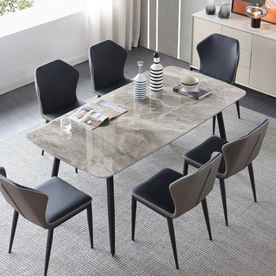 Dueville White Slate Dining Table 62.99"D