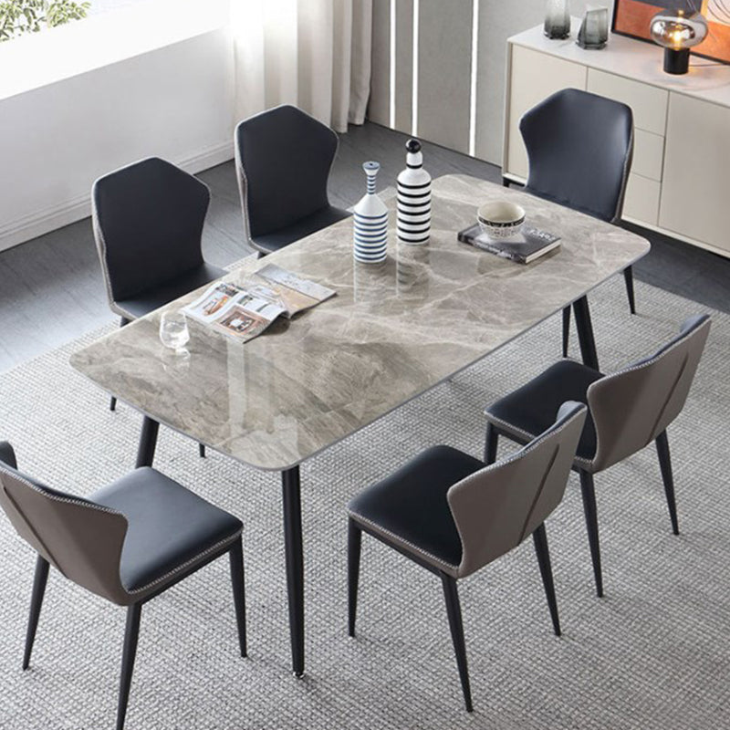 Dueville White Slate Dining Table 62.99"D
