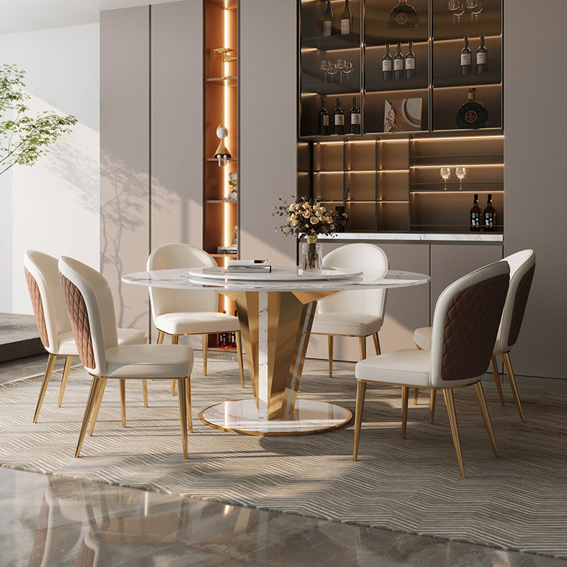 Cervia White Slate Dining Table 51.18"D