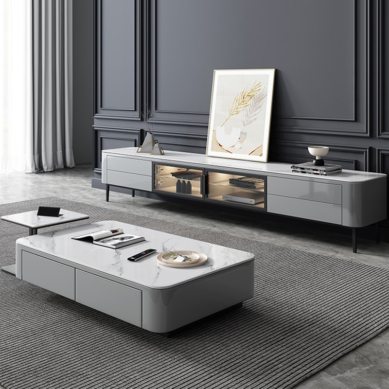 Battipaglia Slate TV Stand 78.74"D