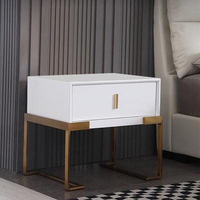 Brescia White MDF Nightstands 19.68''D