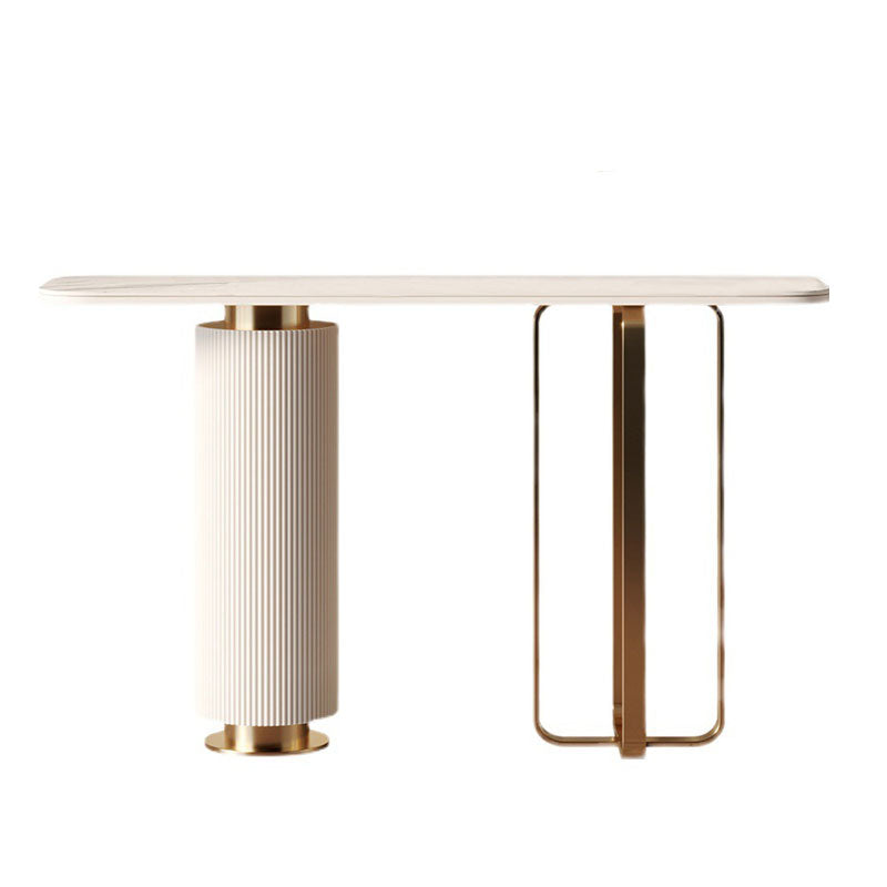 Iglesias White Slate Console Table 47.24"D