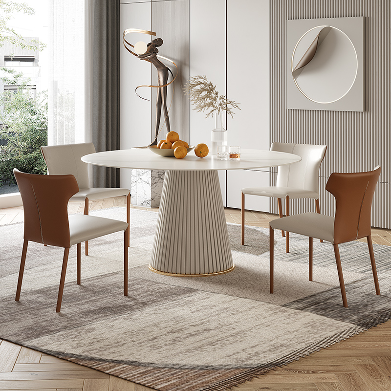 Oristano Leather Dining Chairs 19.68"D (with 2 chairs)