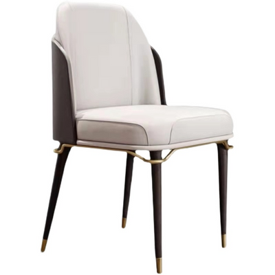 Garda Grey Nappa Leather Dining Chairs 20.86"D (with 2 chairs)