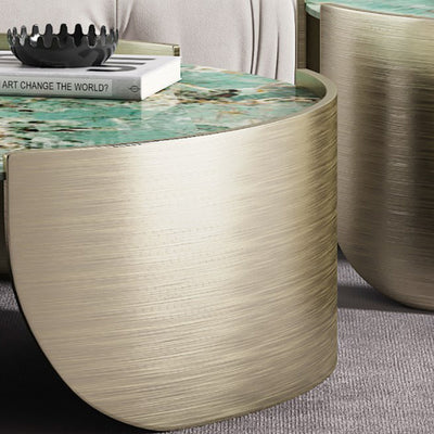 Bergamo Emerald Slate Tea Table 17.72"D