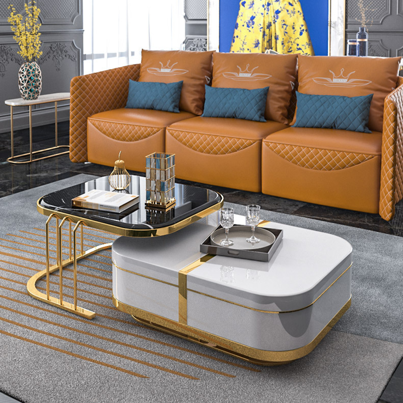 Trieste Slate Coffee Tables 41.34"D+27.56"D