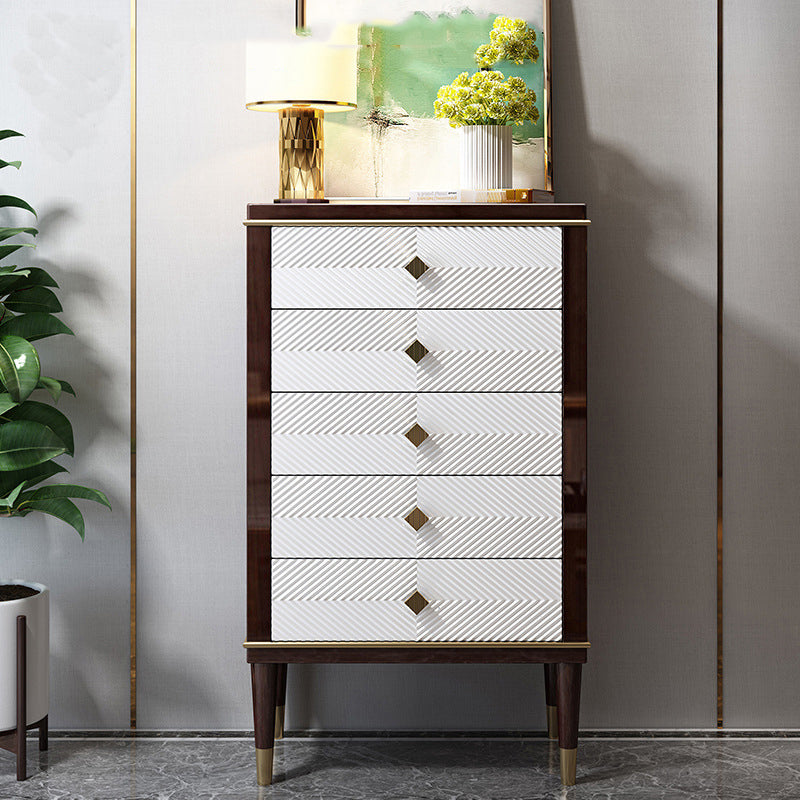 Sondrio White and Coffee Solid Wood 30.71"D