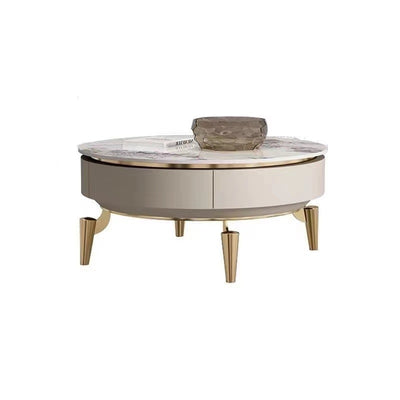 Liguria White Slate Coffee Table 35.43"D