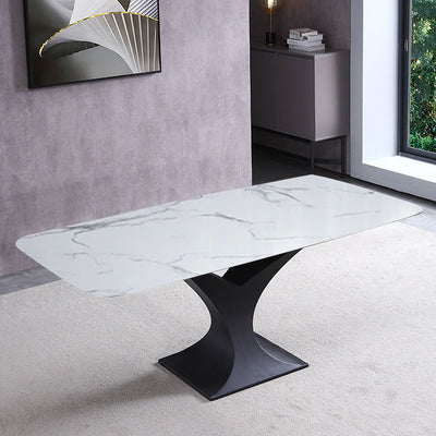 Cervia White Slate Dining Table 70.87"D