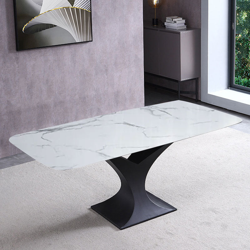Cervia White Slate Dining Table 70.87"D