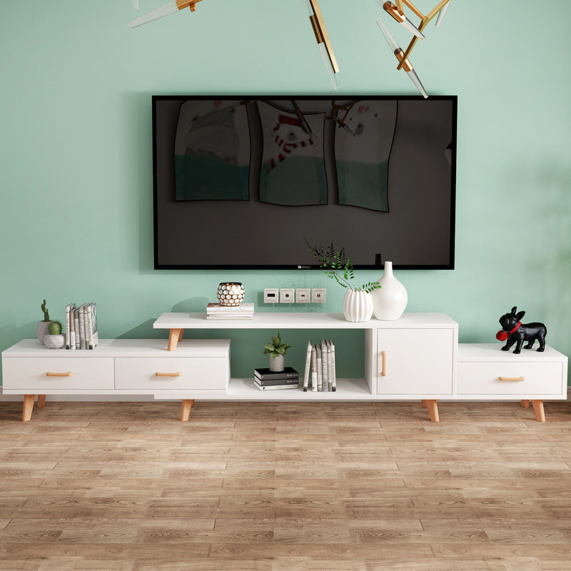 Arona White Solid Wood TV Stand 70.86&