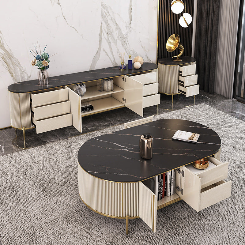 Battipaglia Slate TV Stand 78.74"D