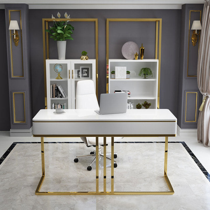 Ivrea White Slate Desk 47.24"D