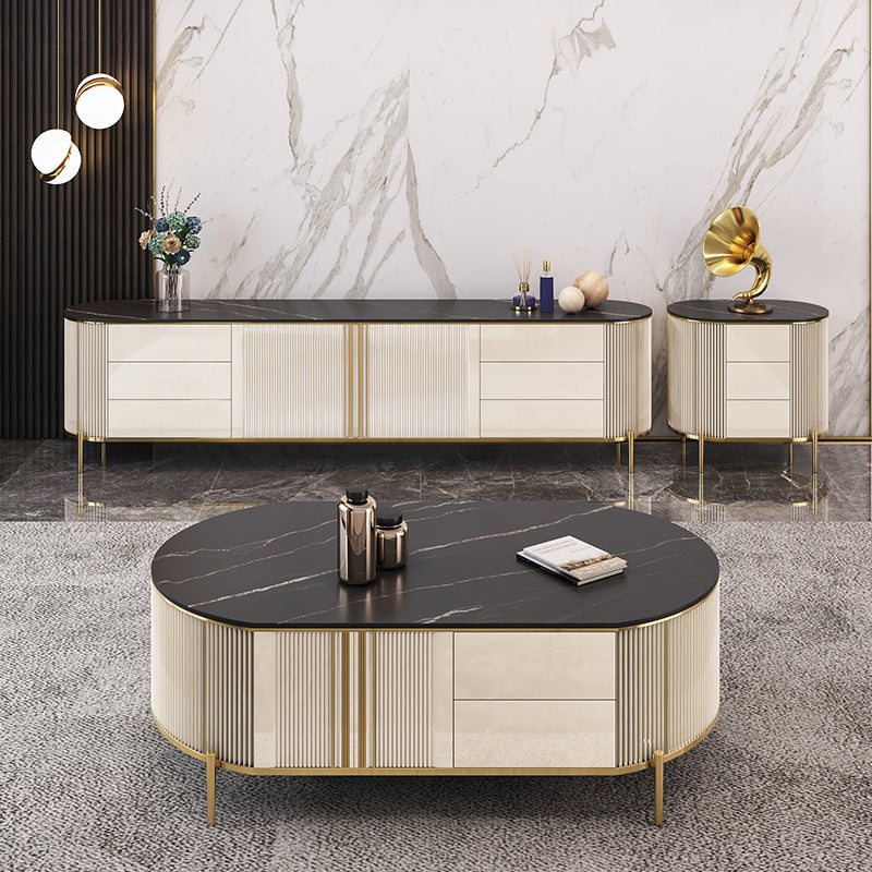 Battipaglia Slate TV Stand 78.74"D