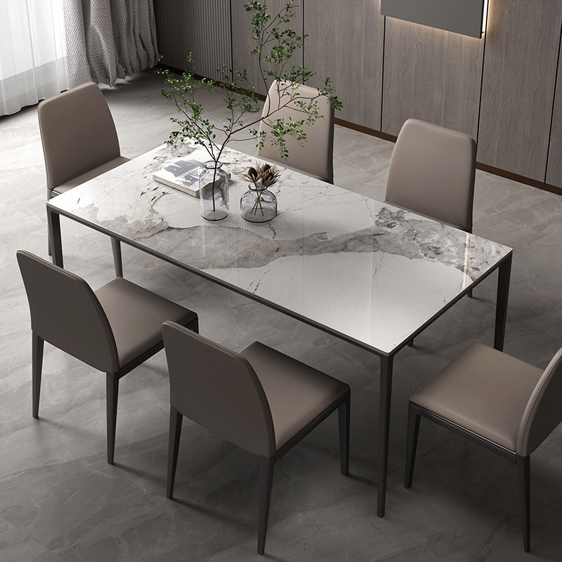 Dueville White Slate Dining Table 55.12"D