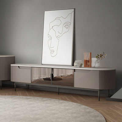Lazio Grey Slate Italian TV Cabinet 78.74"D