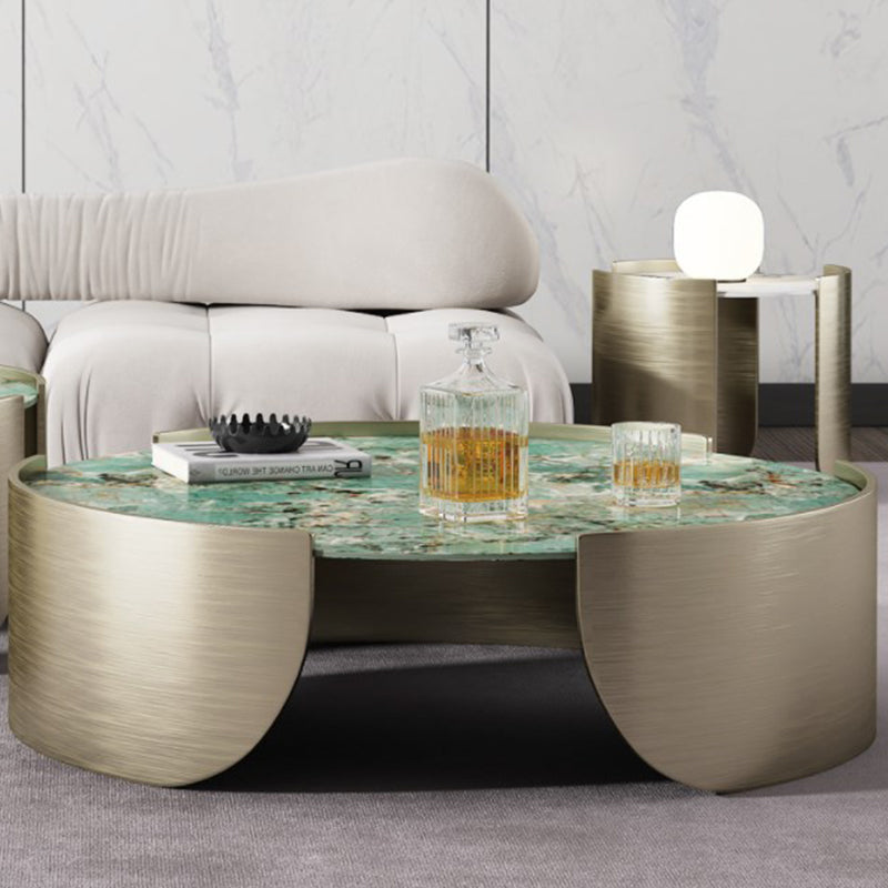 Bergamo Emerald Slate Tea Table 17.72"D