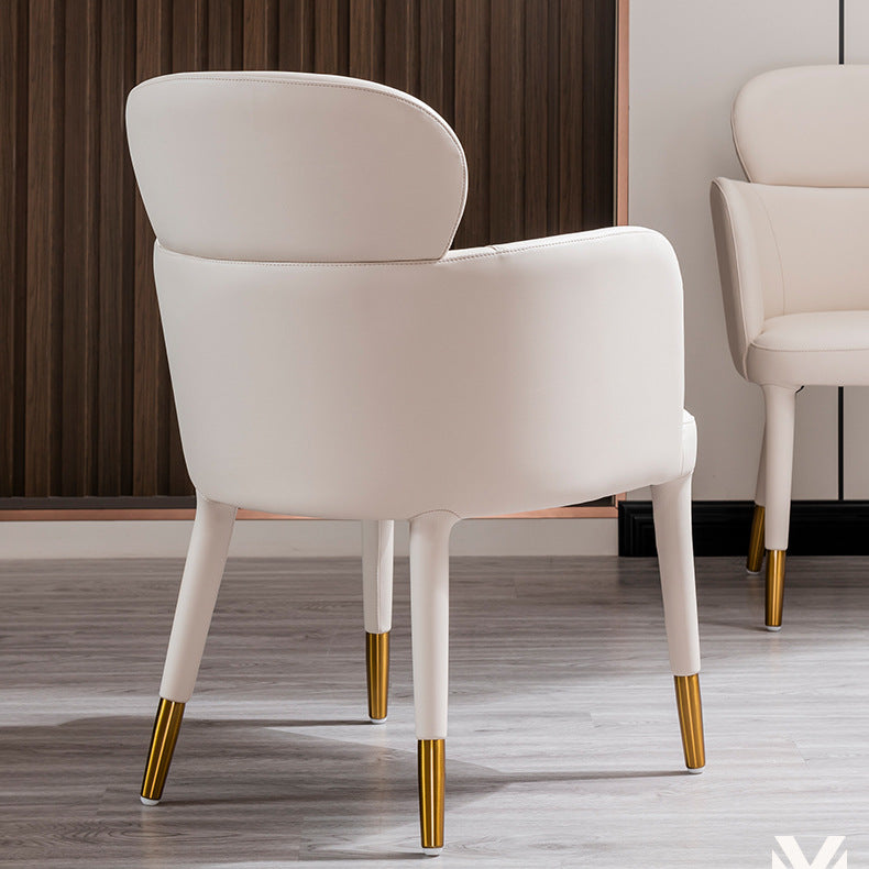 Portorosa Khaki PU Leather Dining Chairs 23.03"D